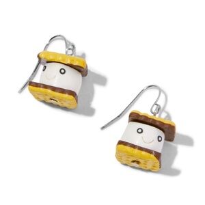 Smiling S'mores 1" Drop Earrings - NWT